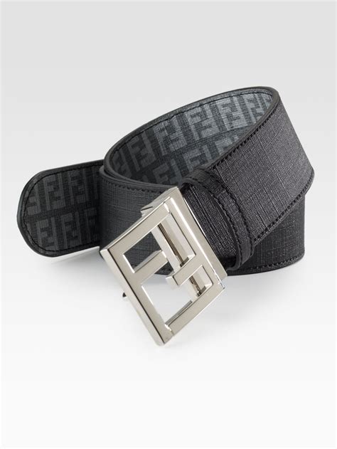 fendi belt black grey|Fendi men's reversible belt.